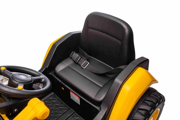 Licensed Caterpillar Electric Excavator with Slope Bucket, Single Seat, Yellow, USB Input on MP3 Pla