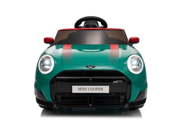 Electric Ride-on car Mini Cooper 12V, green, MP3 Player with USB and Bluetooth connection, 2.4 GHz r