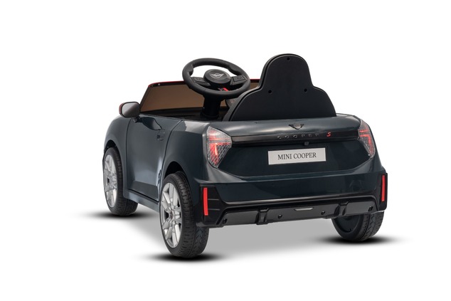 Electric Ride-on car Mini Cooper 12V, black, MP3 Player with USB and Bluetooth connection, 2.4 GHz r
