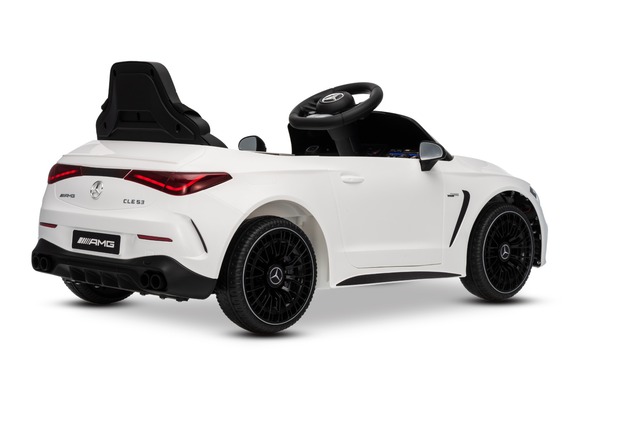 Electric Ride-on car Mercedes CLE 12V with rear-wheel drive, white, Single seater, Lithium battery, 