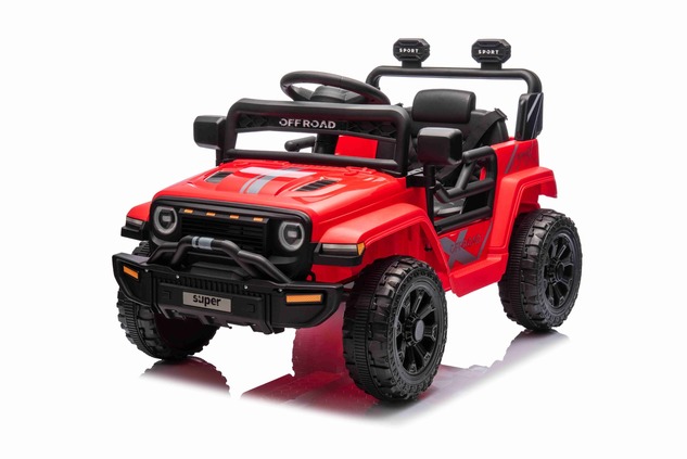 Electric car for children OFFROAD NEW with rear-wheel drive, red, Lithium battery, High chassis, Wid