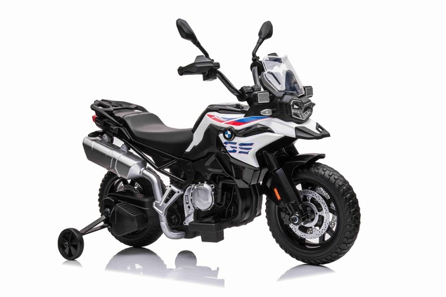 Electric Motorbike BMW F850 GS, Licensed, 12V battery, EVA soft wheels, 2 x 35W Engines, LED Lights,