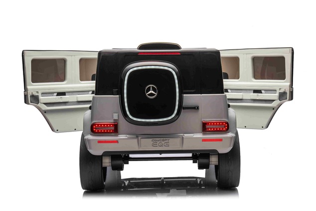 Electric Ride-on car Mercedes-Benz EQG 12V, grey, LED underlighted body parts, Functional front and 