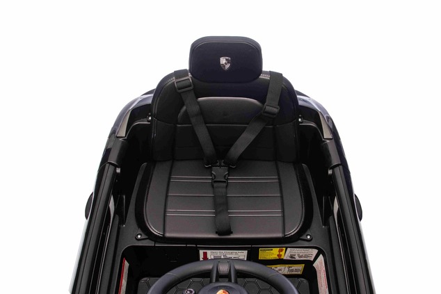 Auto elettrica per bambini Porsche Cayenne 12V con trazione posteriore - con licenza (1 posto), nero