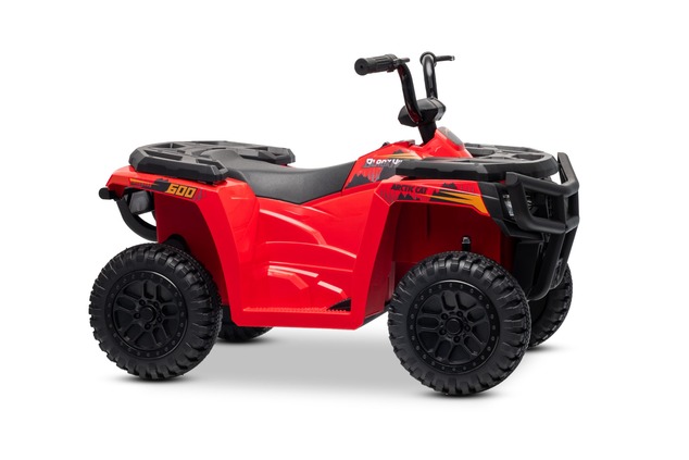 Licensed electric Ride-on quad Arctic Cat 12V with rear wheel drive, red, LED lights, Lithium batter