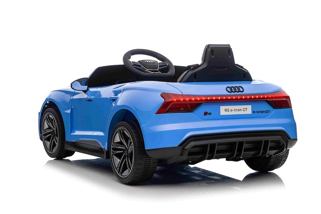 Electric Ride-on car Audi RS E-tron GT 12V, blue, wide single seat, 2.4 GHz remote control, USB / AU