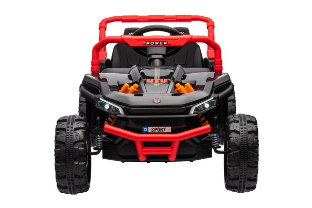 Electric ride-on car UTV Small 12V, black, Rear wheel drive, 12V battery, Plastic wheels, Wide doubl