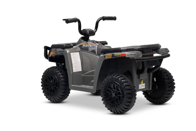 Licensed electric Ride-on quad Arctic Cat 12V with rear wheel drive, grey, LED lights, Lithium batte