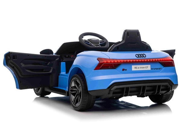 Electric Ride-on car Audi RS E-tron GT 12V, blue, wide single seat, 2.4 GHz remote control, USB / AU