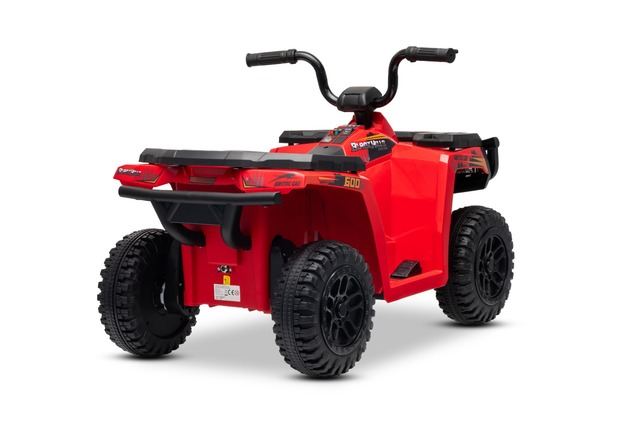 Licensed electric Ride-on quad Arctic Cat 12V with rear wheel drive, red, LED lights, Lithium batter