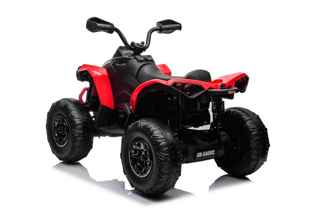 Can-am Renegade electric Ride-on quad, red, single seater, front and rear suspension, LED lights, Li
