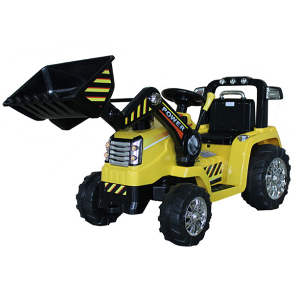 Electric Tractor MASTERS with ladle, yellow, Rear wheel drive, 12V battery,2 x 25W Engines, Front La