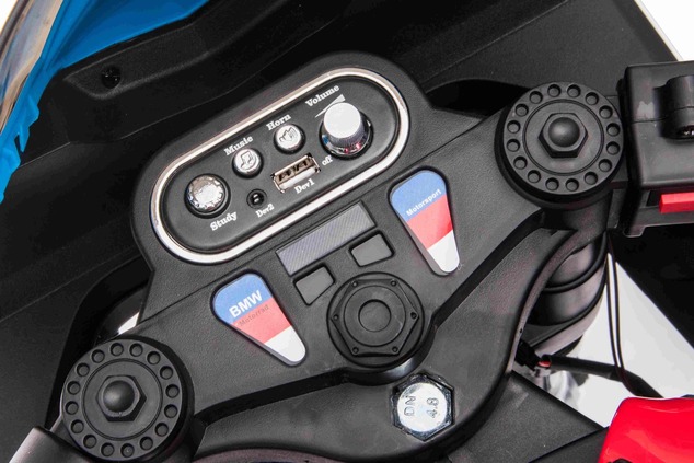 Electric Motorbike BMW HP4 RACE 12V, Licensed,  red, 12V battery, EVA soft wheels, 2 x 35W Engines, 