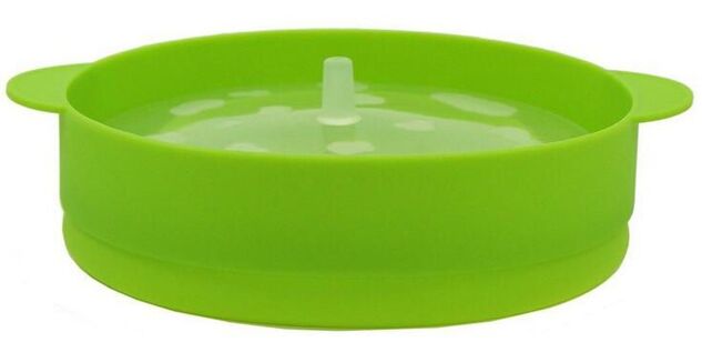 Richard Bergendi PoPuP Microwave Popcorn Popper with Convenient Handles, Silicone Popcorn Maker, Col