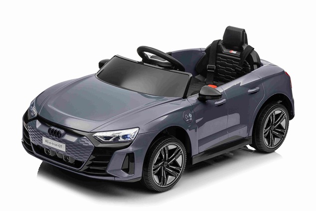 Electric Ride-on car Audi RS E-tron GT 12V, grey, wide single seat, 2.4 GHz remote control, USB / AU