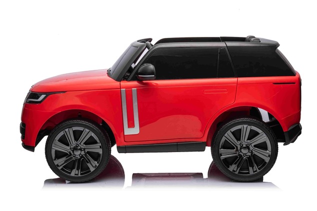 Electric Ride-on car Range Rover Model 2023, Two Seater, Red, Leatherette Seats, Radio with USB Inpu