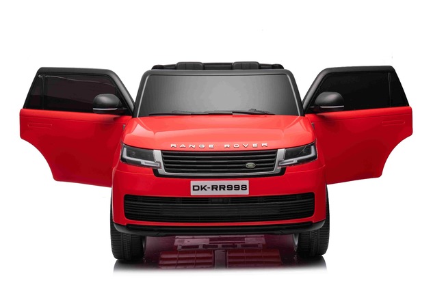 Electric Ride-on car Range Rover Model 2023, Two Seater, Red, Leatherette Seats, Radio with USB Inpu