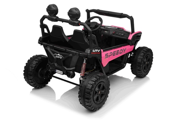 Auto elettrica per bambini T-REX Ride 4x4 24V | 2 posti | Rosa | Lettore MP3 con ingresso USB/AUX | 