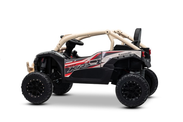 Electric Ride-on car Kawasaki TERYX KRX 1000 12V, khaki, single seat, rear axle suspension, 2.4 Ghz 