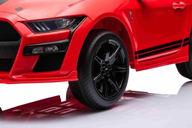 Ford Shelby Mustang GT 500 Cobra Electric Ride-on car, Red, 2.4 GHz Remote control, USB input, LED l