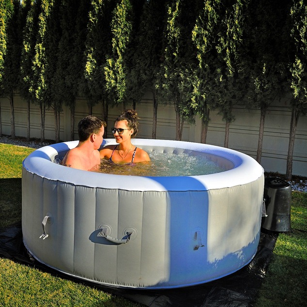 BeneoSpa NEW Portable Inflatable Bubble Spa, Hot Tube, Jacuzzi, Grey
