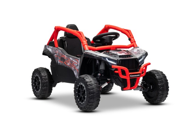 Electric Ride-on car Kawasaki TERYX KRX 1000 12V, red, single seat, rear axle suspension, 2.4 Ghz re
