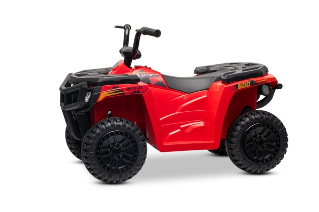 Licensed electric Ride-on quad Arctic Cat 12V with rear wheel drive, red, LED lights, Lithium batter