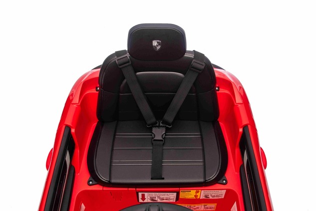 Auto elettrica per bambini Porsche Cayenne 12V con trazione posteriore - con licenza (1 posto), ross