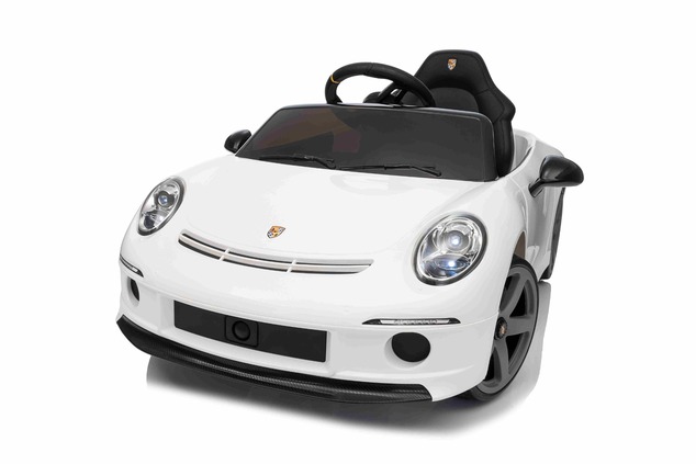 Electric Ride-on car RUF GT 12V, white, Opening doors, 2.4 GHz remote control, LED lights front and 
