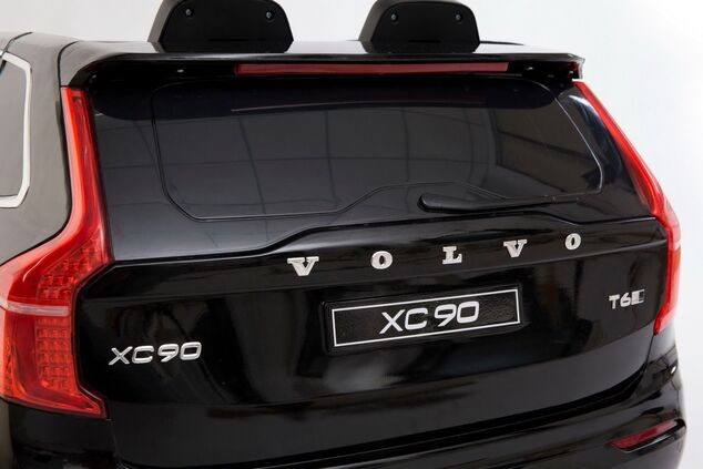 Electric Ride-On Volvo XC90, Black, Double Leather Seat, MP3 player with USB Input, Opening doors an