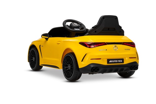 Electric Ride-on car Mercedes CLE 12V with rear-wheel drive, yellow, Single seater, Lithium battery,