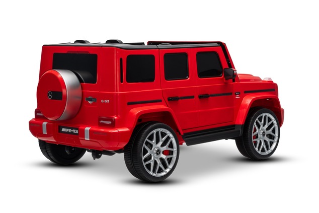 Electric Ride-on car Mercedes-Benz G63 AMG 4x4 Two-seater 24V, red, MP3 Player with USB/AUX and Blue