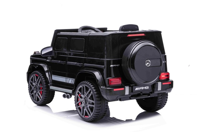 Electric ride-on car Mercedes G with high doors, black, Single seater, 12V battery, 2.4 GHz Remote c