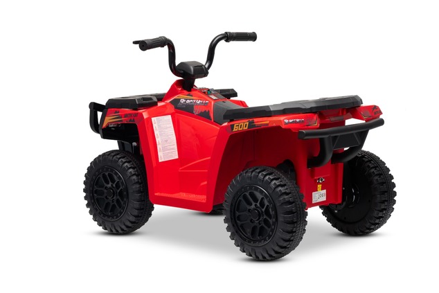 Licensed electric Ride-on quad Arctic Cat 12V with rear wheel drive, red, LED lights, Lithium batter
