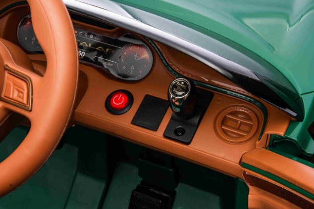 Electric Ride-on car Bentley Bacalar 12V, green, Doors opening upwards, 2.4 GHz remote control, LED 