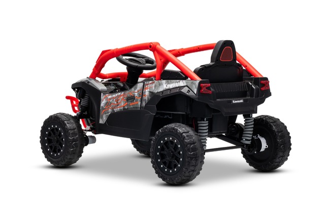 Electric Ride-on car Kawasaki TERYX KRX 1000 12V, red, single seat, rear axle suspension, 2.4 Ghz re
