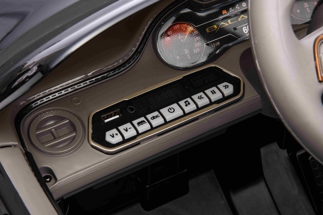 Electric Ride-on car Bentley Bacalar 12V, black, Doors opening upwards, 2.4 GHz remote control, LED 