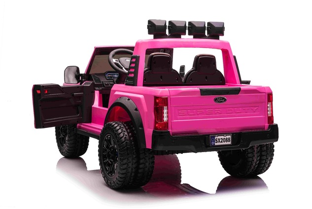 Electric Ride-On Toy Car Duty 24V pink, Two-seater, 4X4 drive with high-performance 24V Engines and