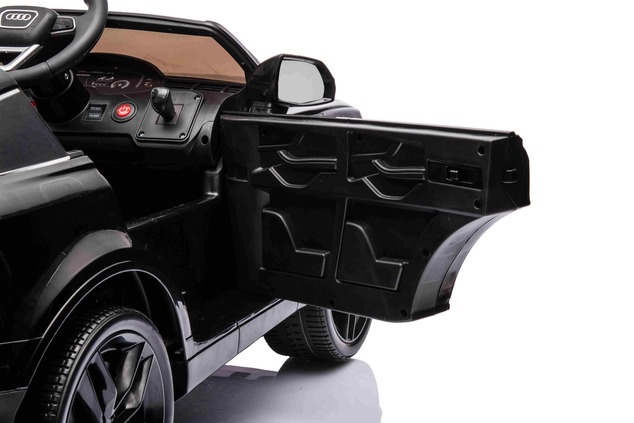 Auto elettrica per bambini Audi Q7 nero, monoposto, sospensione indipendente, batteria 12V, telecoma