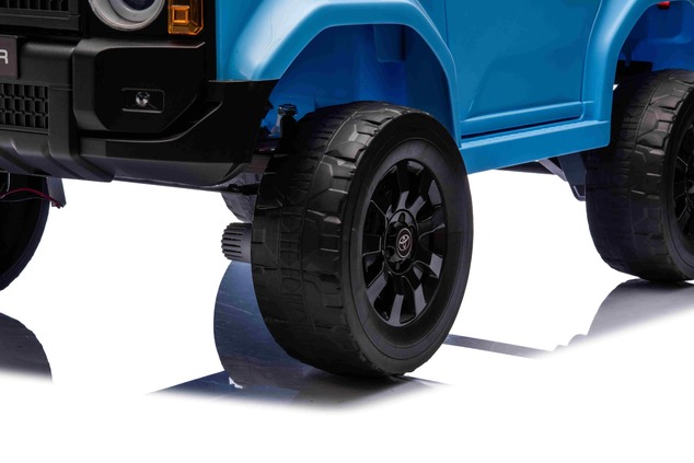 Electric ride-on car Toyota Landcruiser 12V, blue, wide single seat, 2.4 GHz remote control, USB / A