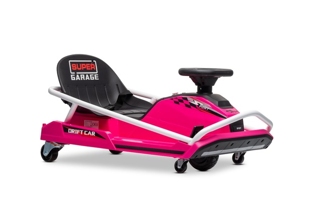 Drift kart elettrico 24V | Beneo Motors | Rosa | Motore brushless 300 W | Batteria al litio | Modali