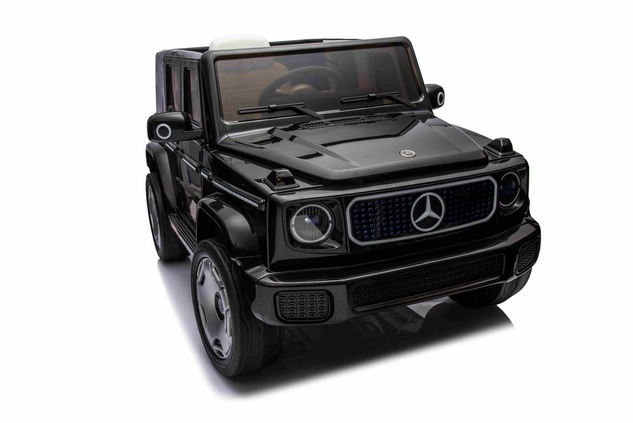 Electric Ride-on car Mercedes-Benz EQG 12V, black, LED underlighted body parts, Functional front and