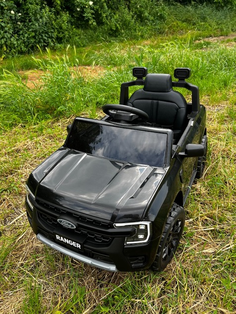 Electric Ride-on car FORD 707 12V, black, Leather seat, 2.4 GHz remote control, Bluetooth / USB Inpu