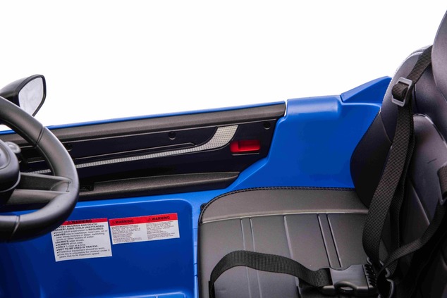 Auto elettrica per bambini Porsche Cayenne 12V con trazione posteriore - con licenza (1 posto), blu,