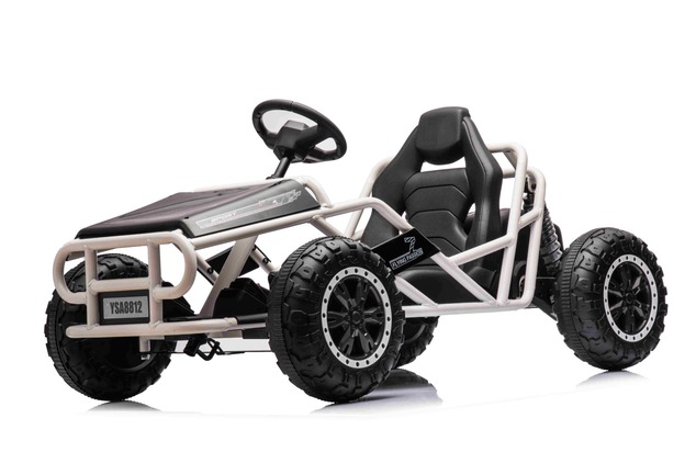 Electric Ride-on SPORT-CART 24V, black, Soft EVA wheels, Leatherette seat, 2 x 50W Motor, 24V Batter