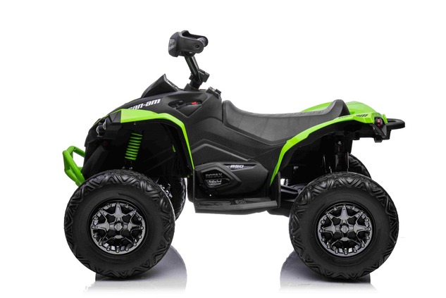 Can-am Renegade electric Ride-on quad, green, single seater, front and rear suspension, LED lights, 