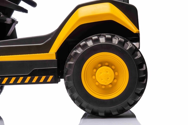 Licensed Caterpillar Electric Excavator with Slope Bucket, Single Seat, Yellow, USB Input on MP3 Pla