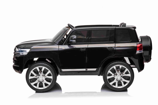 Electric Ride on Car Toyota Landcruiser 12V, BLACK, Leatherette seat, 12V/7AH Battery, Opening doors