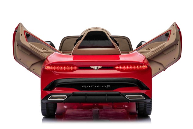 Electric Ride-on car Bentley Bacalar 12V, red, Doors opening upwards, 2.4 GHz remote control, LED li