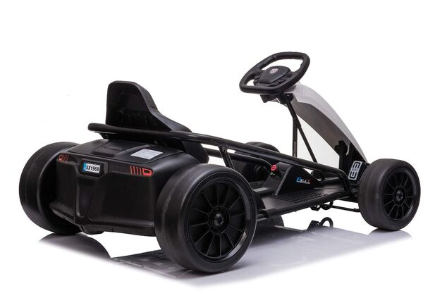 Drift Kart DRIFT-CAR 24V, White, Smooth Drift wheels, 2 x 350W Motor, Drift mode at 13 Km / h, 24V B